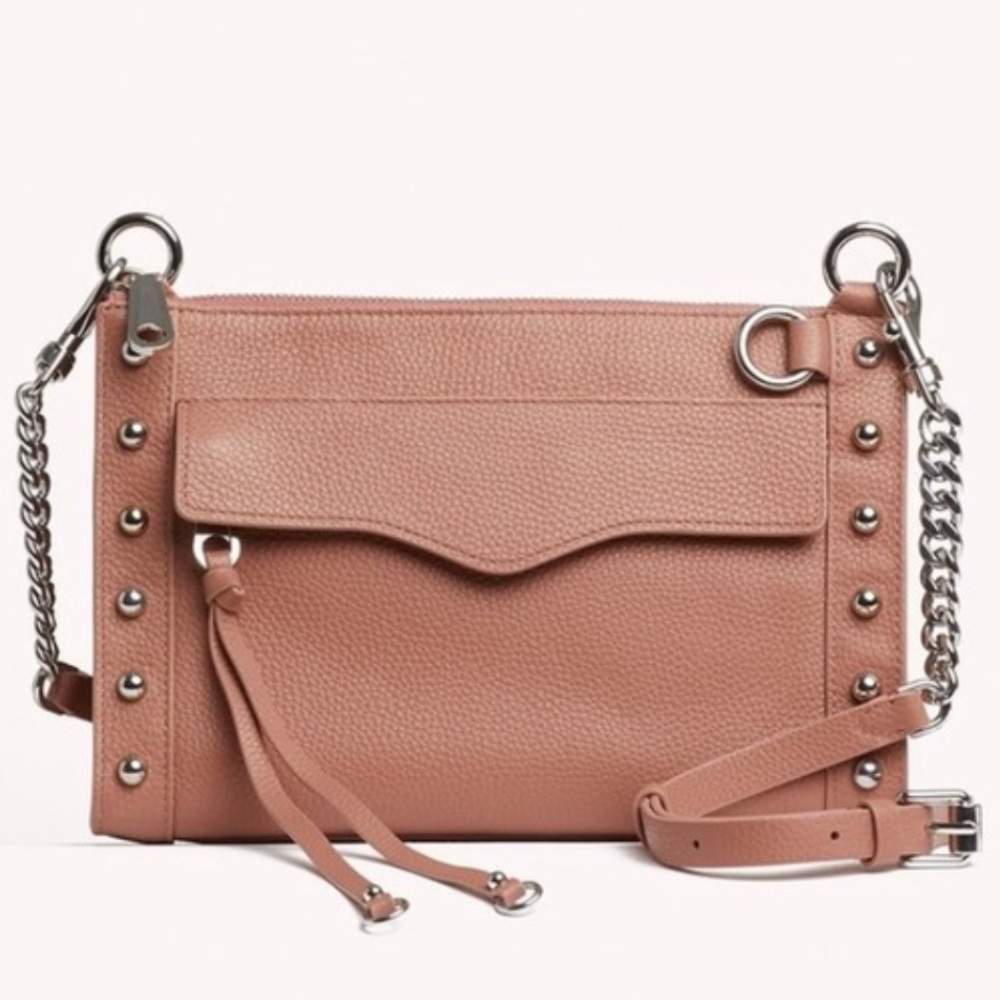 Pink Leather Crossbody Bag
